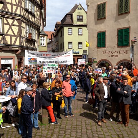 Demo im Wertheim am 04. Mai 2024. (Foto: Robin Dosch)
